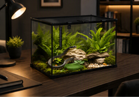 Terrarium en Verre Trempé Multi-Habitat avec Thermomètre – 50x30x35 cm