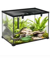 Terrarium en Verre Trempé Multi-Habitat avec Thermomètre – 50x30x35 cm