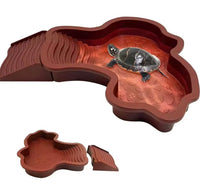 Piscine de Bain pour Reptiles avec Rampe – Bassin Antidérapant Tortue, Gecko, Dragon Barbu