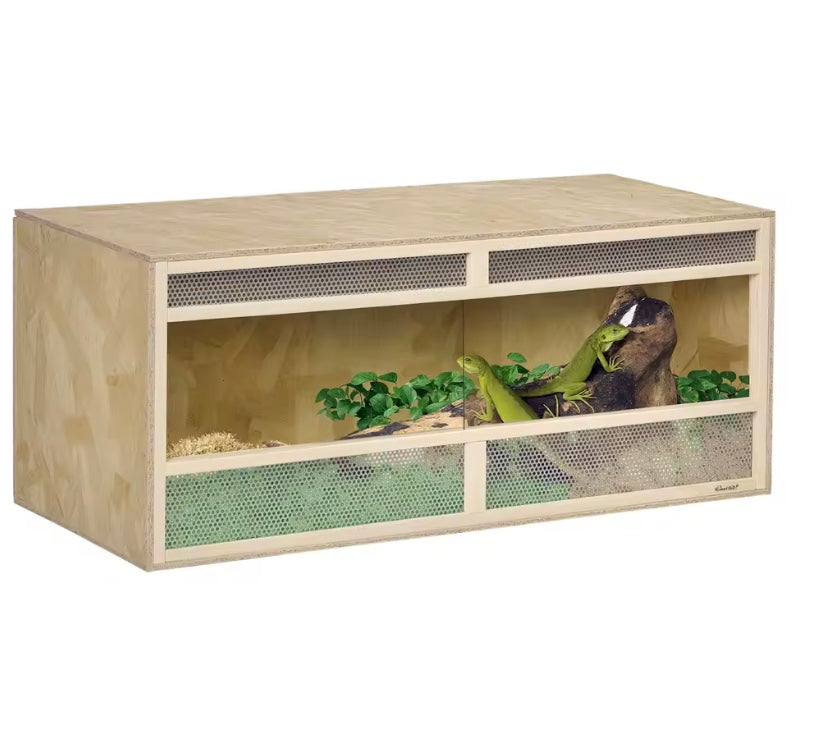 Terrarium OSB 100 cm Portes Coulissantes en Verre