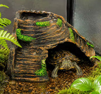 Abri d'Angle 3D pour Reptiles – Plateforme de Bain de Soleil PVC 10x10x10 cm
