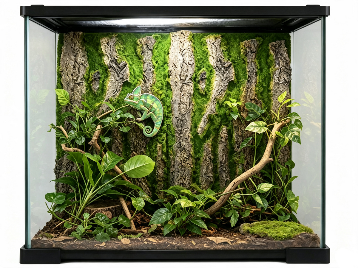 Panneau de Fond Terrarium Écorce 3D 50x30 cm