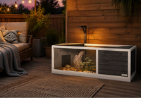 Terrarium Tortue Terrestre 120 cm en Bois, 2 Niches