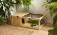 Maison Tortue Bois 91x60,5cm Panneaux Amovibles | Terraliah