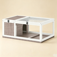Maison Tortue Gris et Blanc 91x60,5cm en Bois