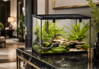 Terrarium en Verre Trempé Multi-Habitat avec Thermomètre – 50x30x35 cm
