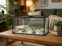 Terrarium en Verre Trempé Multi-Habitat avec Thermomètre – 50x30x25 cm