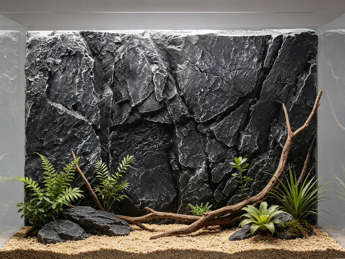 Panneau Roche 3D Terrarium 47x32 cm BESTOMZ