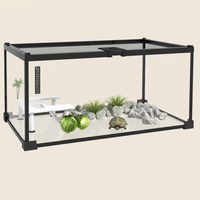 Terrarium en Verre Trempé Multi-Habitat avec Thermomètre – 50x30x25 cm