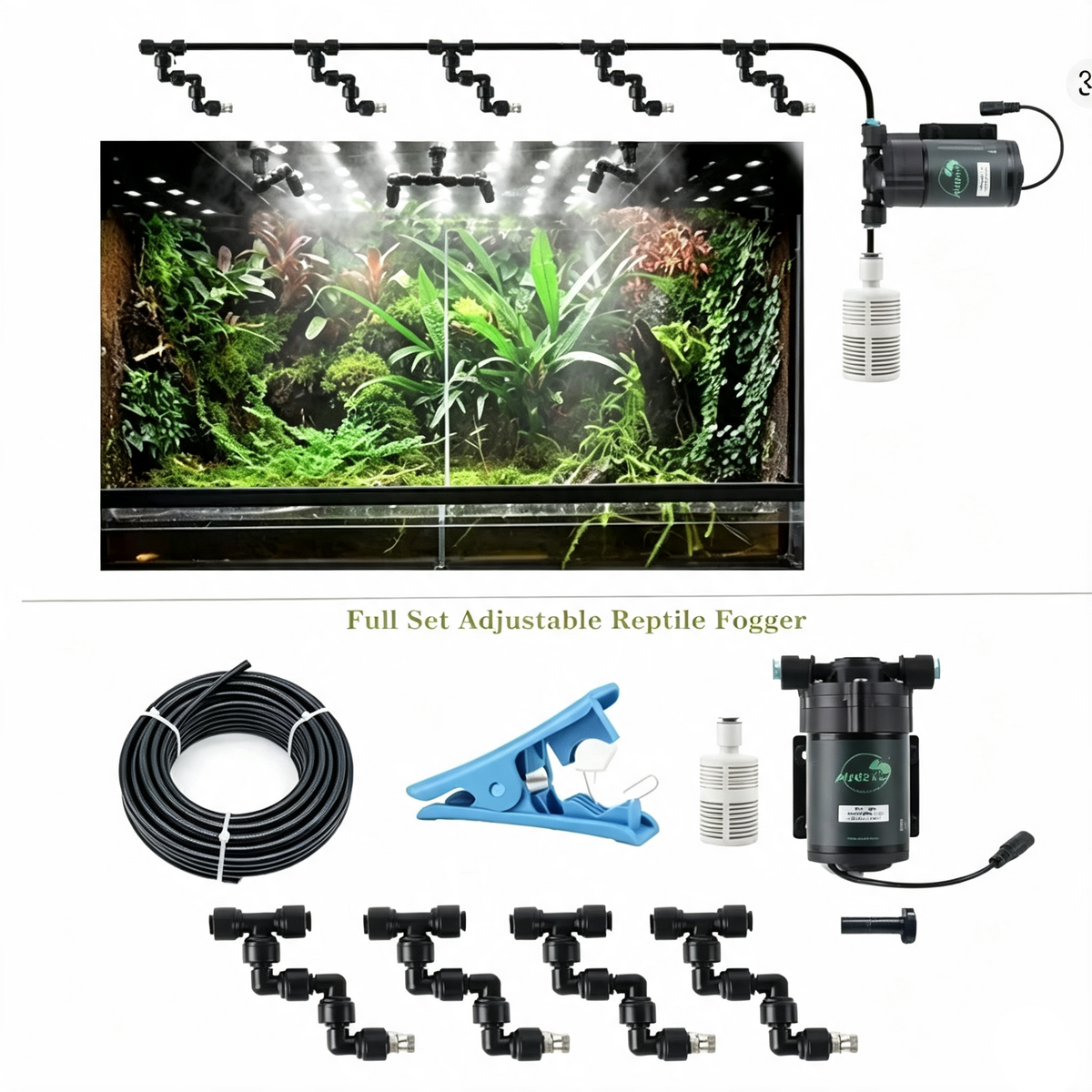Brumisateur Terrarium MIUS 25W, Kit Complet