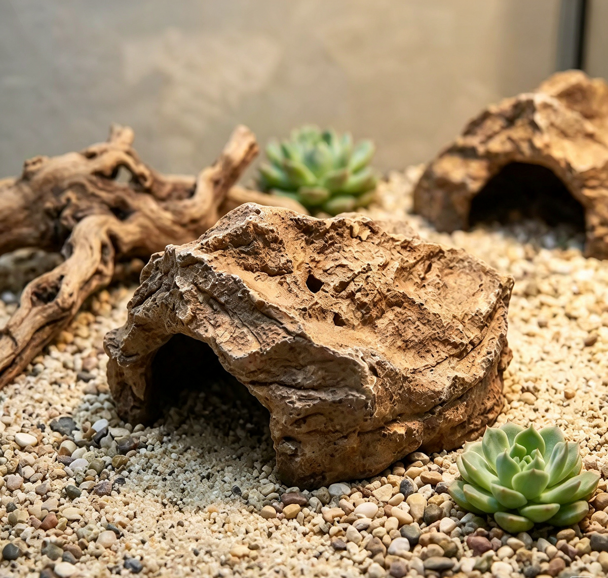 Pont Grotte Reptile en Résine 12x5,4 cm