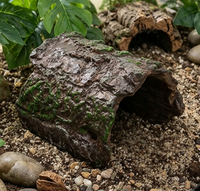 Tronc Creux Reptile en Résine 9x7,7x6 cm
