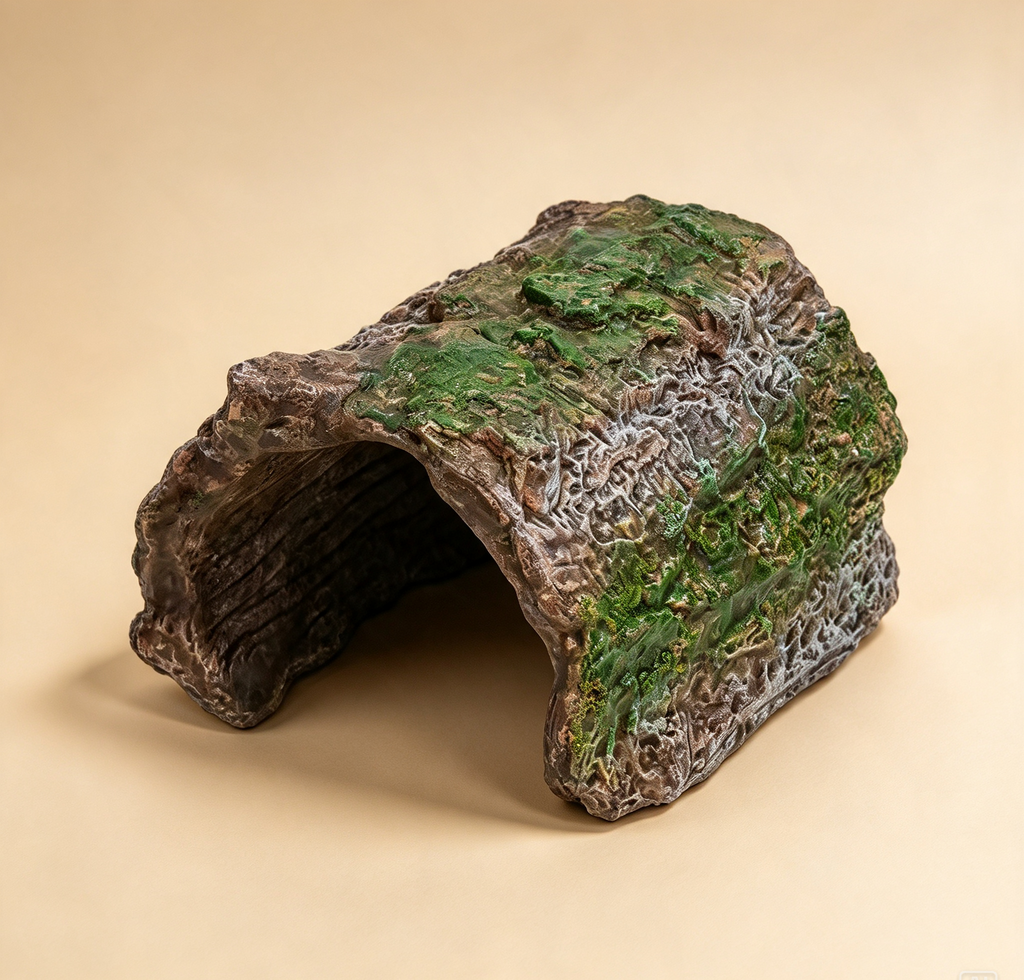 Tronc Creux Reptile en Résine 9x7,7x6 cm