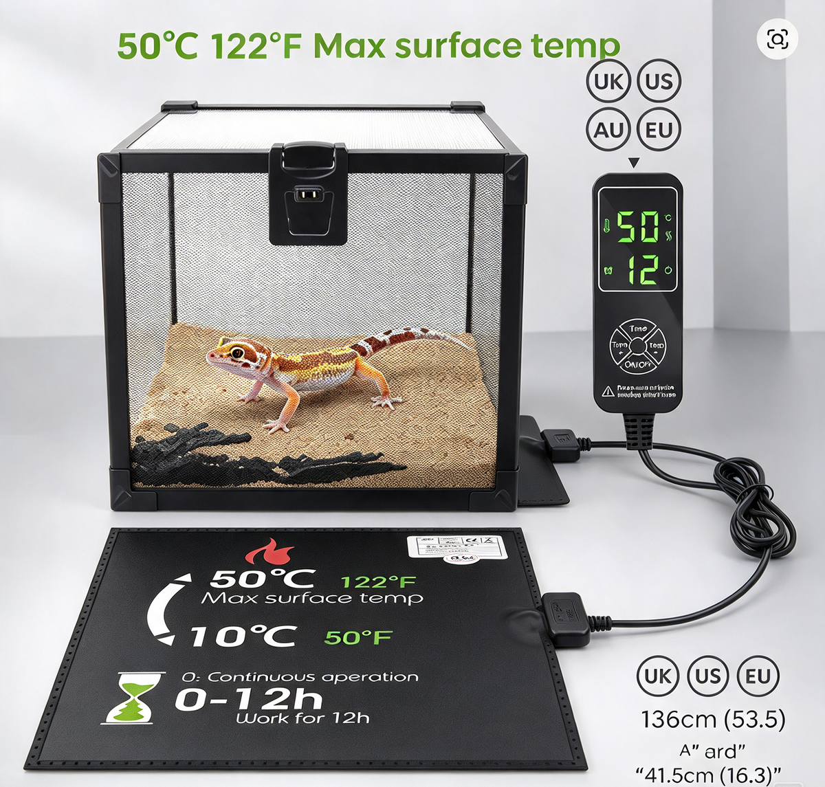 Tapis Chauffant Terrarium, Thermostat Inclus | Terraliah
