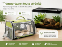Sac de Transport pour Reptiles – Respirant, Anti-Évasion, Bandoulière Réglable