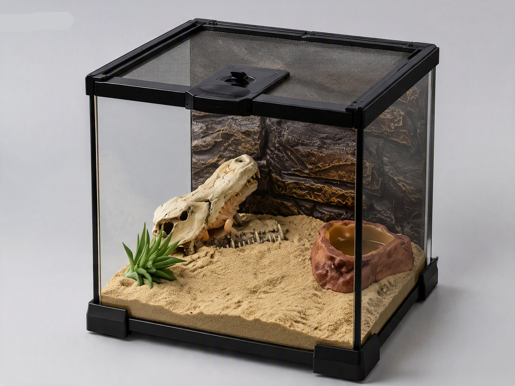 Petit Terrarium Verre 20x20x30 cm, Magnétique