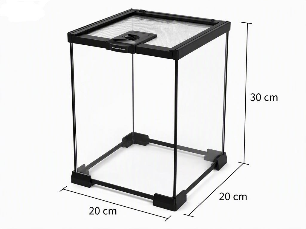 Petit Terrarium Verre 20x20x30 cm, Magnétique