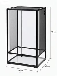 Terrarium Caméléon 60x45x90 cm Vertical en Verre