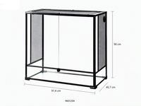 Terrarium Arboricole 91x46x90 cm en Verre