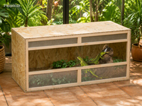 Terrarium OSB 100 cm Portes Coulissantes en Verre