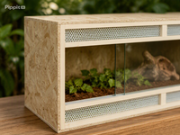 Terrarium OSB 100 cm Portes Coulissantes en Verre
