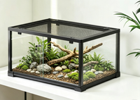 Terrarium Verre 60x45x32 cm Double Verrouillage