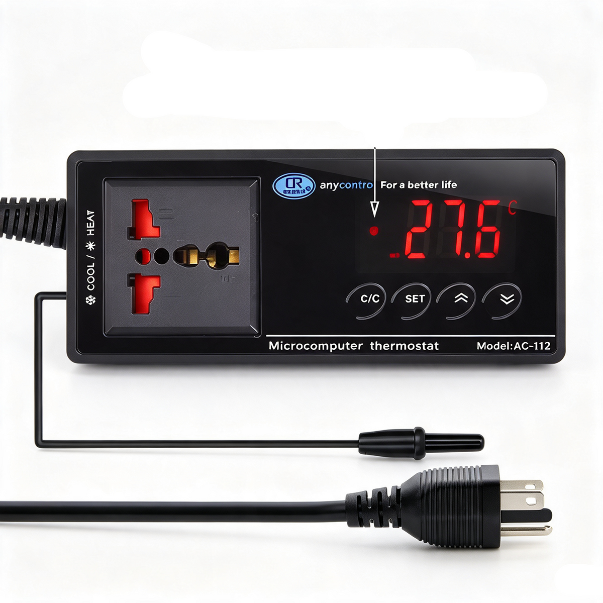Thermostat Terrarium Numérique 16-40°C, Sonde NTC | Terraliah