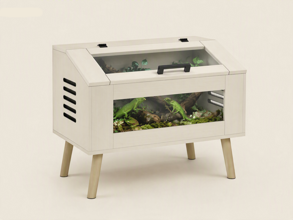 Terrarium Reptile sur Pieds 80x50x60 cm, 111L
