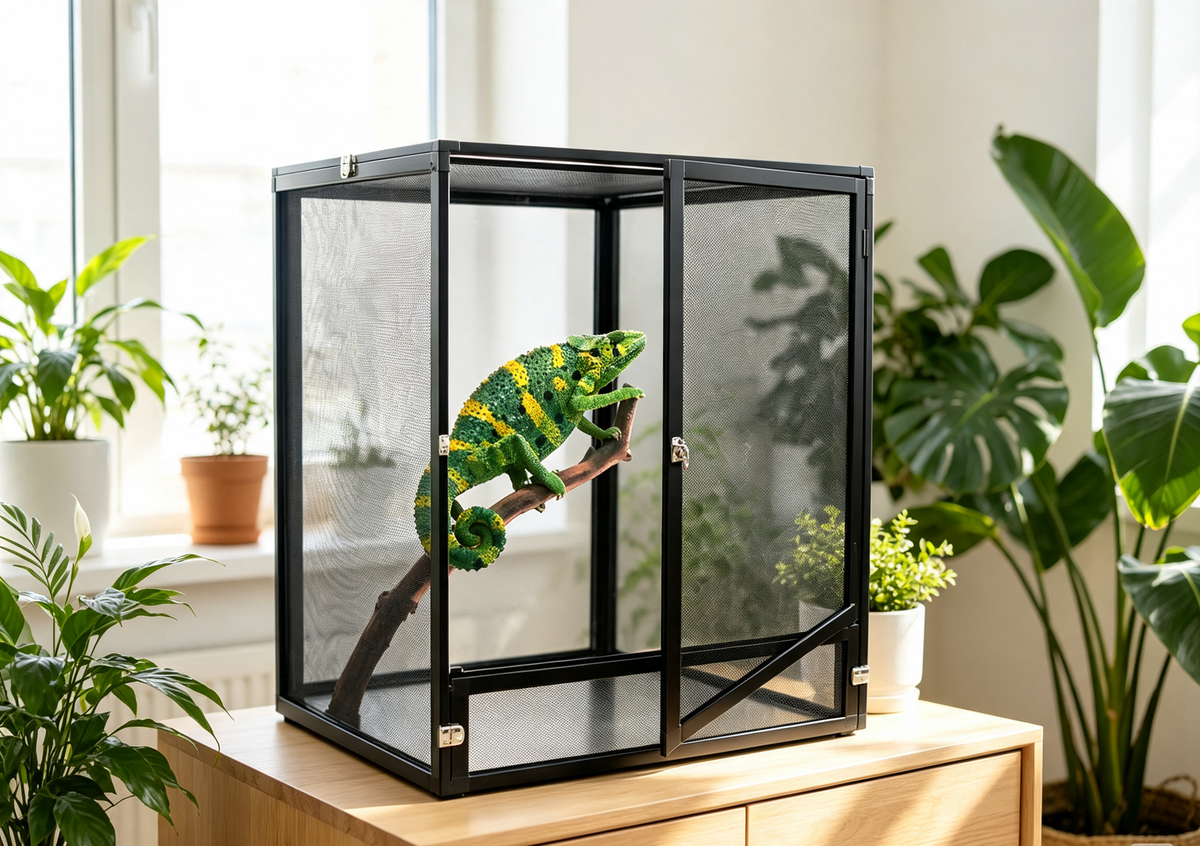 Terrarium Détachable Caméléon Aluminium 45x45x80