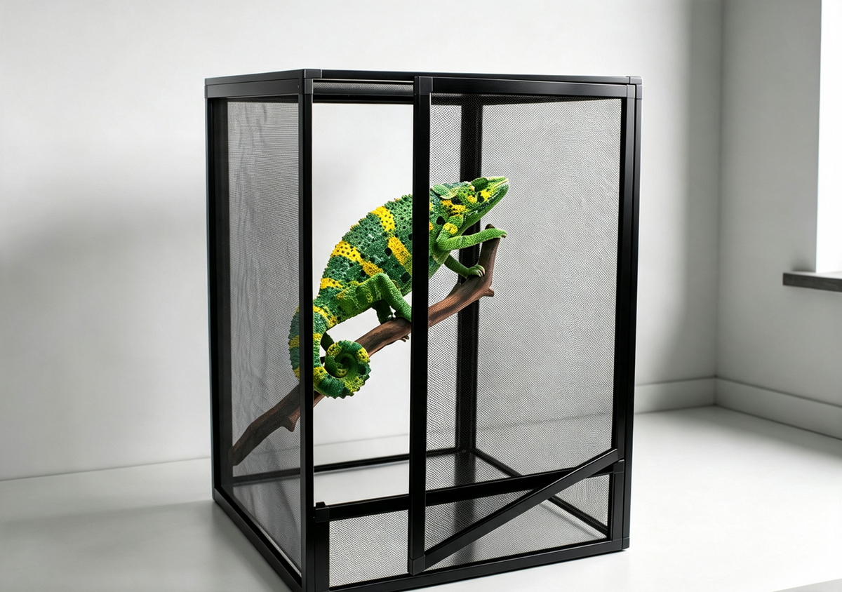 Terrarium Détachable Caméléon Aluminium 45x45x80