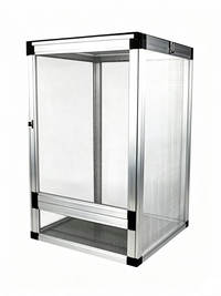Terrarium Caméléon Argenté Aluminium 43x43x66 cm | Terraliah