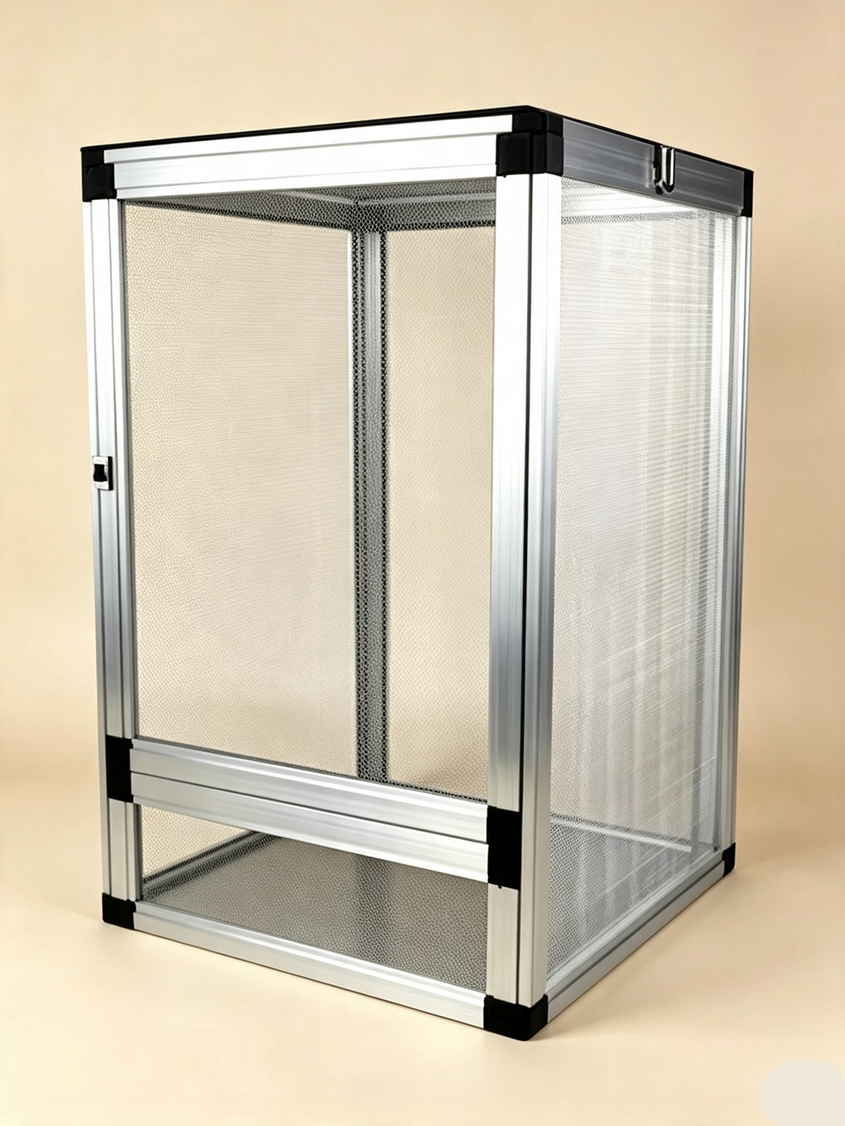 Terrarium Caméléon Argenté Aluminium 43x43x66 cm | Terraliah